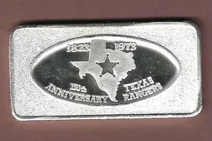 TEXAS RANGERS   .999 SILVER ART BAR - Picture 1 of 2