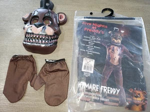 DISFRAZ HALLOWEEN CINCO NOCHES EN FREDDYS NIÑOS TALLA GRANDE 12/14 MÁSCARA MONO - Imagen 1 de 2