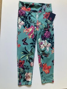 Girls sports capri 'GapFit' , multi floral , size label : XXL / 13 years , NEW - Picture 1 of 5