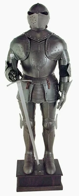 Traje de armadura de caballero medieval gótico usable cruzado armadura de cuerpo completo combate Foto 1 de 4