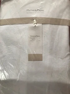 Mamas and Papas Nursery Interiors 2 x fitted cot sheets 70 x 142cm WHITE - Picture 1 of 2
