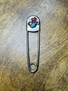 Llavero broche prendedor de seguridad gigante coral turquesa nativo americano vintage de 4,25" - Imagen 1 de 5