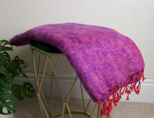 Soft Warm Throws Yak Wool Blanket Wrap Shawl Sofa Throw Bedspread Grey - Picture 1 of 6