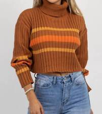 Papermoon Stripe Turtleneck Sweater for Women