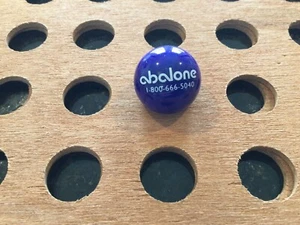 Vintage | "Abalone" | White Print on Blue Marble - Picture 1 of 4