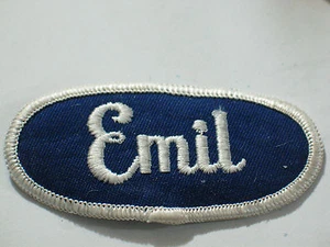 Emil Name Patch  Mechanics Garage Gas Station  Vintage Patch - Picture 1 of 2
