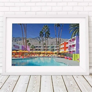 PALM SPRINGS - Saguaro Hotel Picture Poster Print Sizes A5 to A0 **FREE DELIVERY - Picture 1 of 14