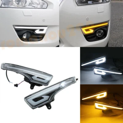 For Nissan Altima 2013-2015 LED Daytime Running Lights Turn signal Lights 2PCS - Image 1 of 4