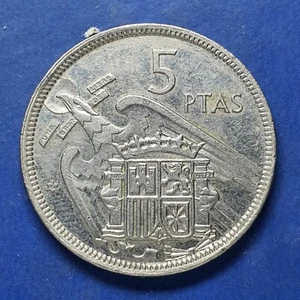 Spain 5 Pesetas 1957 (72) Coin - 0390D - Picture 1 of 2