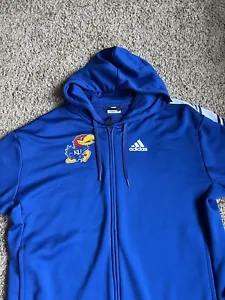Adidas Basketball Club Hoodie Sweatshirt Shirt Kansas Jayhawks KU Large Team - Picture 1 of 10