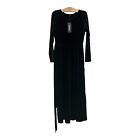 Zattcas Womens Velvet Maxi Dress Elegant Black Long Sleeve Maxi Women’s Medium