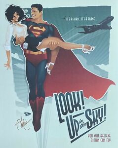 DC BOMBSHELLS Ant Lucia SUPERMAN & LOIS art print SIGNED Poster 16x20 LAST ONE