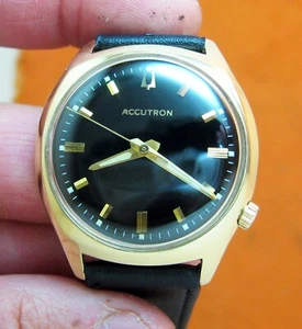 ACCUTRON BULOVA 218 14KT REPARADO. RELOJ HOMBRE DIAPASÓN RELLENO DORADO M8 - Imagen 1 de 5