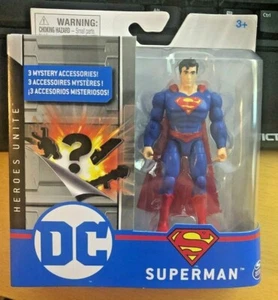 Figura de acción DC Heroes Unite Superman 4" Spin Master 3 accesorios misteriosos NUEVO - Imagen 1 de 2