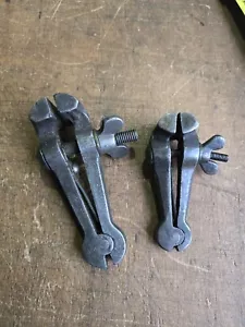 2 x Hand Vice Clamp WW2 Broad Arrow/GPO Jeweller Tools Maker Engineering - Picture 1 of 13