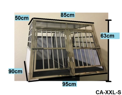 Hundebox DOPPELBOX XXL mit Gitter-Separation (CA-XXL-S) - Bild 1 von 4
