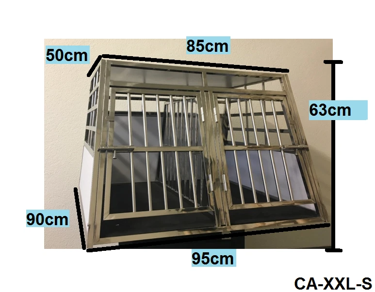 Hundebox DOPPELBOX XXL mit Gitter-Separation (CA-XXL-S) - Bild 1 von 4
