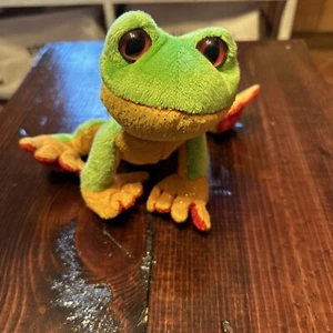 Ganz Lil'Kinz Webkinz Tree Frog 8” Plush Green Yellow Red No Code - Picture 1 of 5