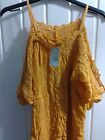 Women's Pep&Co Mustard Summer Top New With Tag Size 8