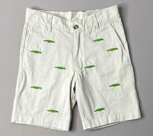 BEAUFORT BONNET CO Boys 10 Yrs Critter Charlie's Chinos Khaki Alligator Shorts - Picture 1 of 4