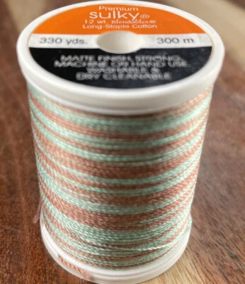 Sulky Blendables Thread 12 wt 330 yd  Egyptian Cotton 713 4131 CHOCOLATE MINT - Image 1 of 3