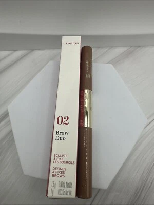 Clarins Brow Duo - Define y fija cejas - 02 castaño rojizo ~ tamaño completo ~ nuevo en caja Foto 1 de 4