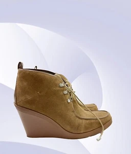 Women’s Calvin Klein Suede Wedge Desert Booties Size 11 - Picture 1 of 4