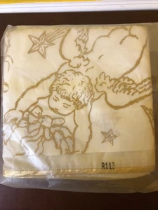 Blair Corp Cherubines II Cenefa Dorada Tratamiento Ventana 70/30 Poli Algodón Nuevo de Lote Antiguo EE. UU. - Imagen 1 de 5