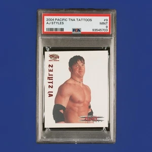 PSA 9 2004 AJ Styles Pacific TNA #9 Rookie Tattoos WWE Wrestling Phenomenal Card - Picture 1 of 3