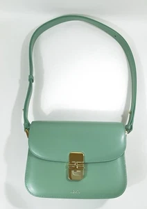 A.P.C. Bandolera pequeña Paris Sac Grace en cuero verde usada en excelente estado - Imagen 1 de 24