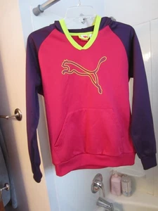 Gebrauchtes Damen Kapuzensweatshirt Puma Warm Cell Gr. M lila/rosa/gelb - Bild 1 von 14