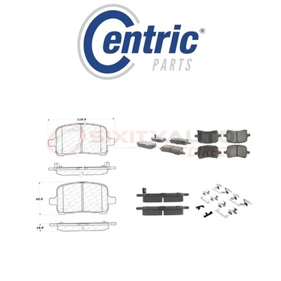 Centric Ceramic Disc Brake Pads w Shims for 2007-2010 Saturn Sky 2.0L 2.4L cb Foto 1 de 4