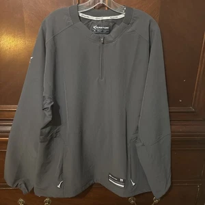 Easton Men's Windbreaker High Performance 1/4 Zip Gray Nylon Jacket Med - Picture 1 of 5