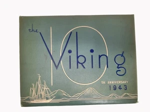1943 Amundsen High School Chicago IL Viking Yearbook 10th Vol w Report Card - Picture 1 of 14