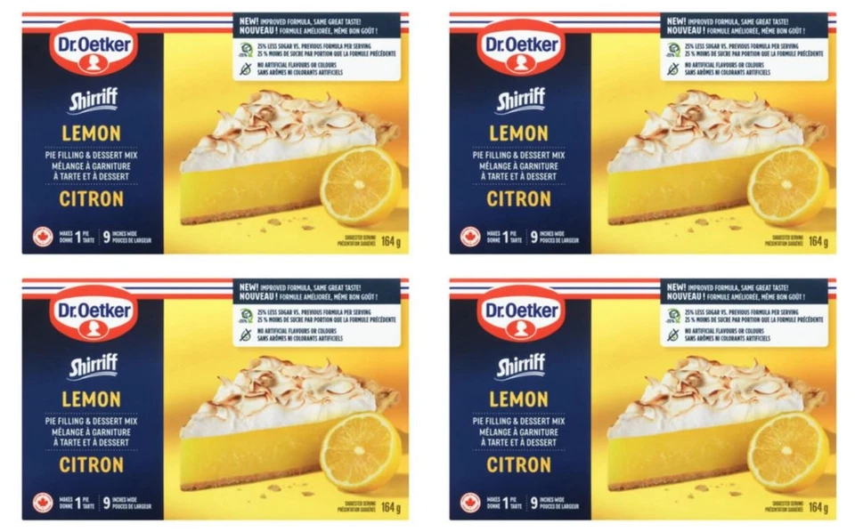 Dr. Oetker Shirriff pastel relleno y mezcla de postre limón 164 g (paquete de 4) Foto 1 de 4