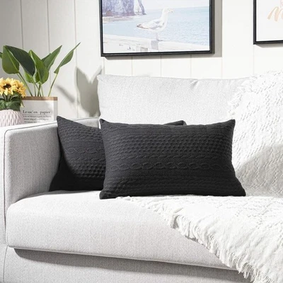 Yaertun Pack of 2 Lumbar Super Soft Pillow Covers Embossed Patterned 30x50cm 😊 - Image 1 of 4