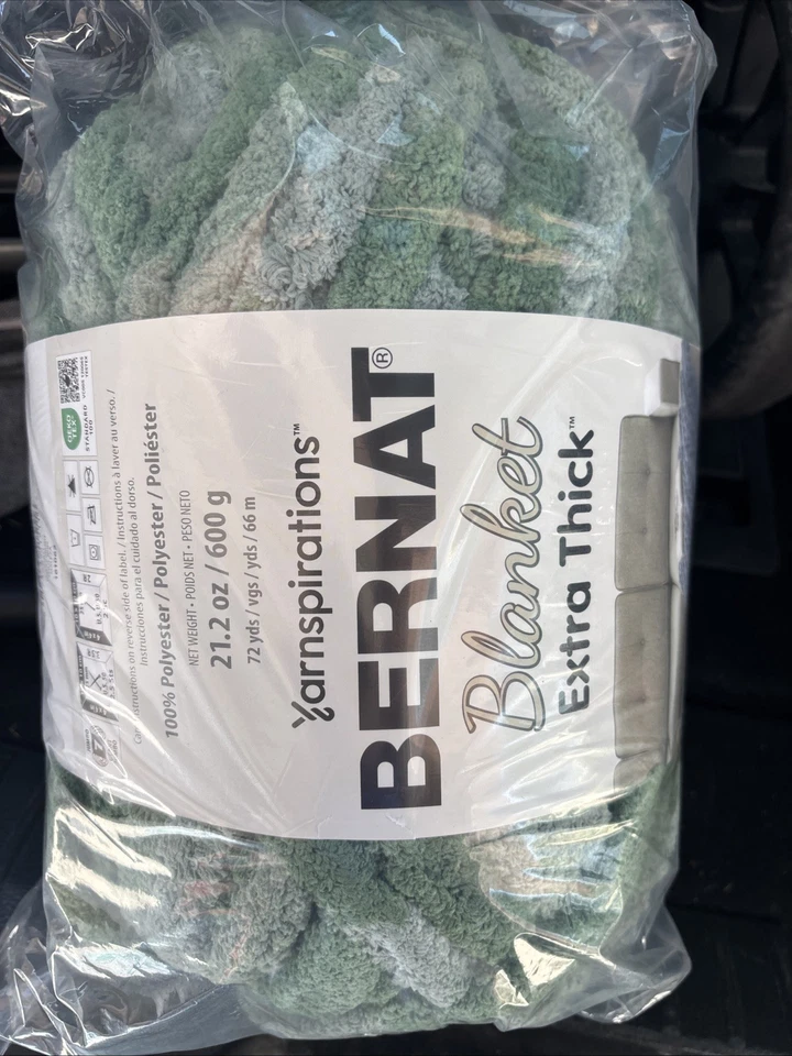 Bernat Blanket Extra Thick Underbrush Yarn - 1 Pack 600g - 100% Polyester