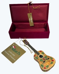 NIB Dillards Collectible Cloisonne Guitar Christmas Tree Ornament 327T1231HA - Picture 1 of 8