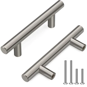 Brushed Nickel Cabinet Handles – 5" Length, 3" Hole Centers – Modern Drawer P... - Bild 1 von 7