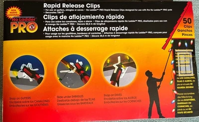 No Ladder Pro Rapid Release Clips, Use on Gutters Shingles  50 Count 0675027 NEW - Image 1 of 3