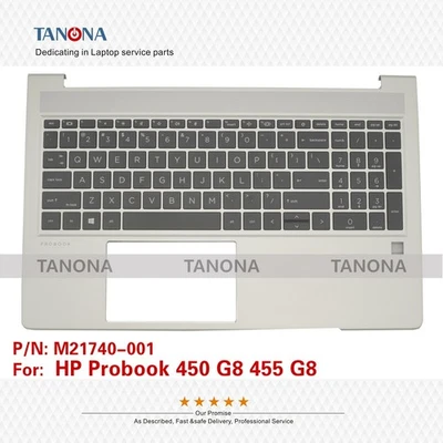 New M21740-001 For Probook 450 G8 455 G8 Palmrest KB Bezel Upper Cover Silver - Image 1 of 4