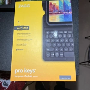 ZAGG Pro Keys Wireless Keyboard Case for Apple iPad Air 10.9" 4th/5th Gen - NEW - Picture 1 of 4