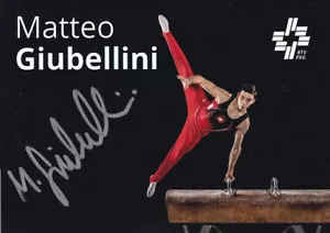 Matteo GIUBELLINI - Schweiz, Schweizer Meister 2024 Turnen, Original-Autogramm! - Bild 1 von 1