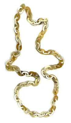 camilieri Horn Büffelhorn Halskette Kette natur beige Hornkette NEU - Bild 1 von 4