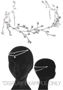 Wedding Wired Hair Vine Clip Bridal Accessories Floral Pearl Headband Headpiece  - Picture 1 of 4