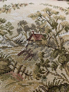 2 Vintage French Country Style Tapestry Pillows 12by10  Country Side. - Picture 1 of 4