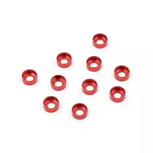 Yeah Racing YA-0657RD Aluminum M3 Button Head Countersunk Washer Red (10 pcs) - Picture 1 of 3