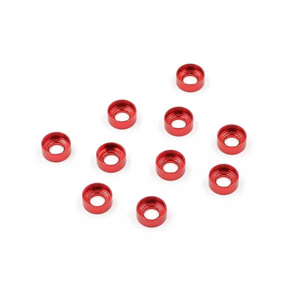 Yeah Racing YA-0657RD Aluminum M3 Button Head Countersunk Washer Red (10 pcs) - Image 1 of 3