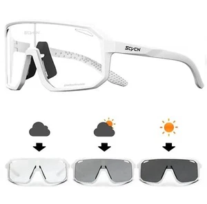 SCVCN Outdoor Sport Bike Photochromic Sunglasses Men Women bicycle MTB Road Cycl - Picture 1 of 3