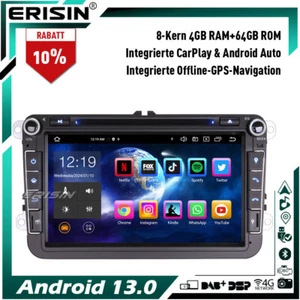 8-Kern Android 13 CD Autoradio GPS Navi Für VW Golf 5/6 Passat Tiguan Seat Skoda - Bild 1 von 24
